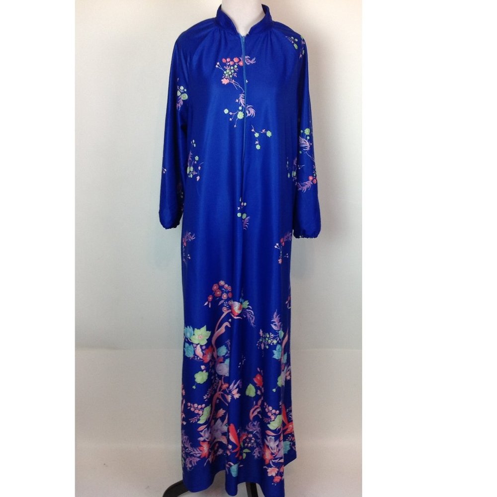 Vintage Granada Lounge Nightgown Birds Womens M